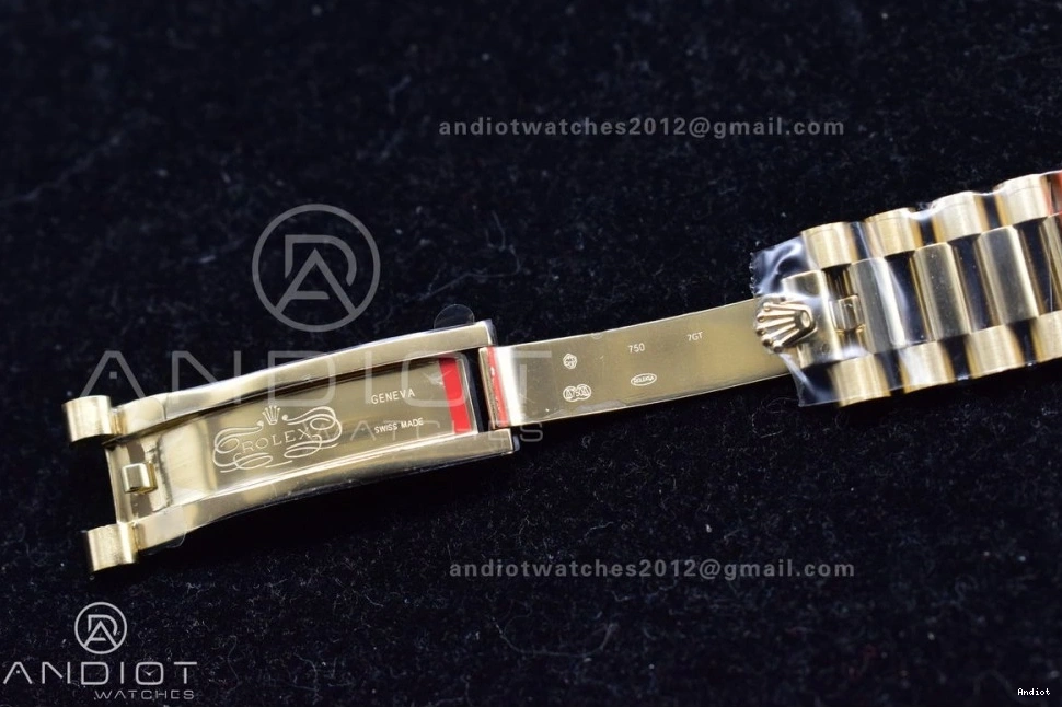 DayDate President 904L Dial JDF Gain 40 YG YG V2 Weight on Bracelet Steel A2836 Stick Markers 0423